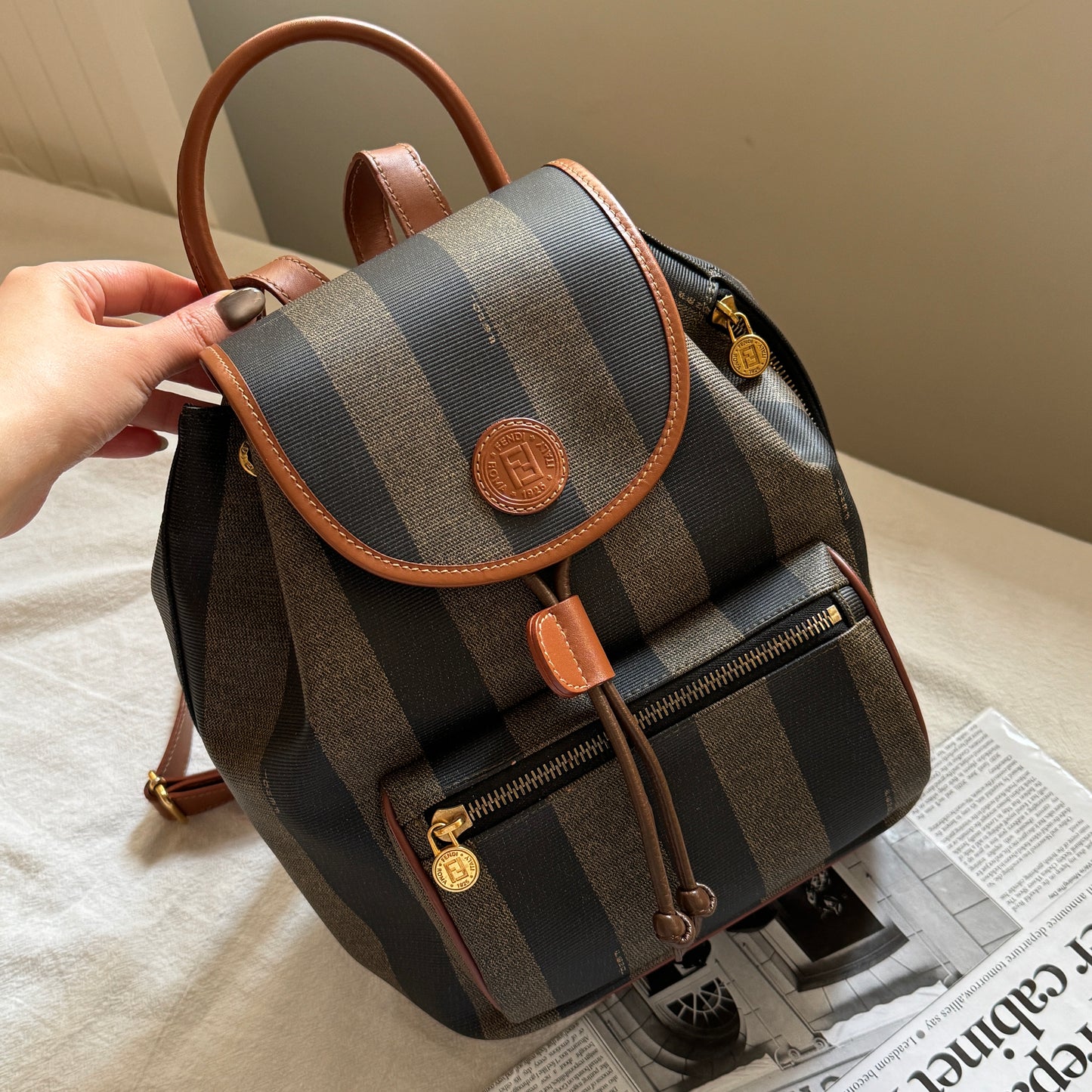 Vintage Fendi pequin small backpack🧸