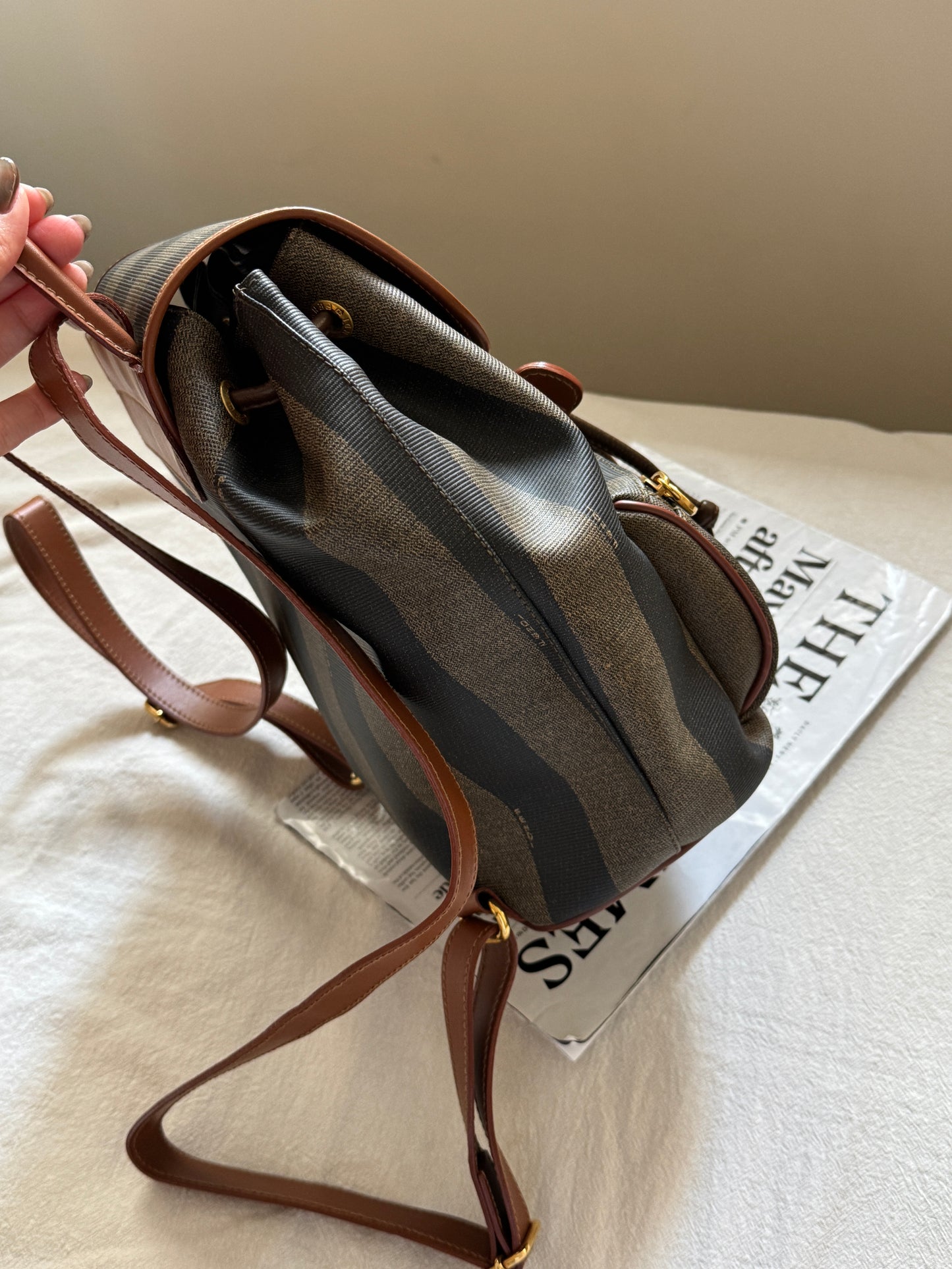Vintage Fendi pequin small backpack🧸