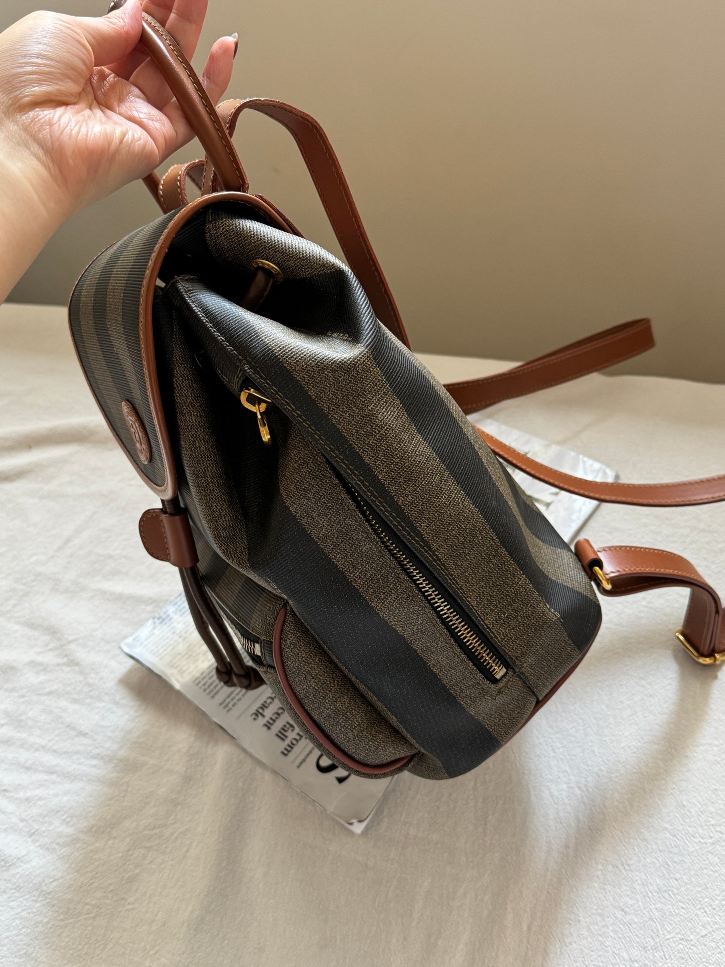 Vintage Fendi pequin small backpack🧸