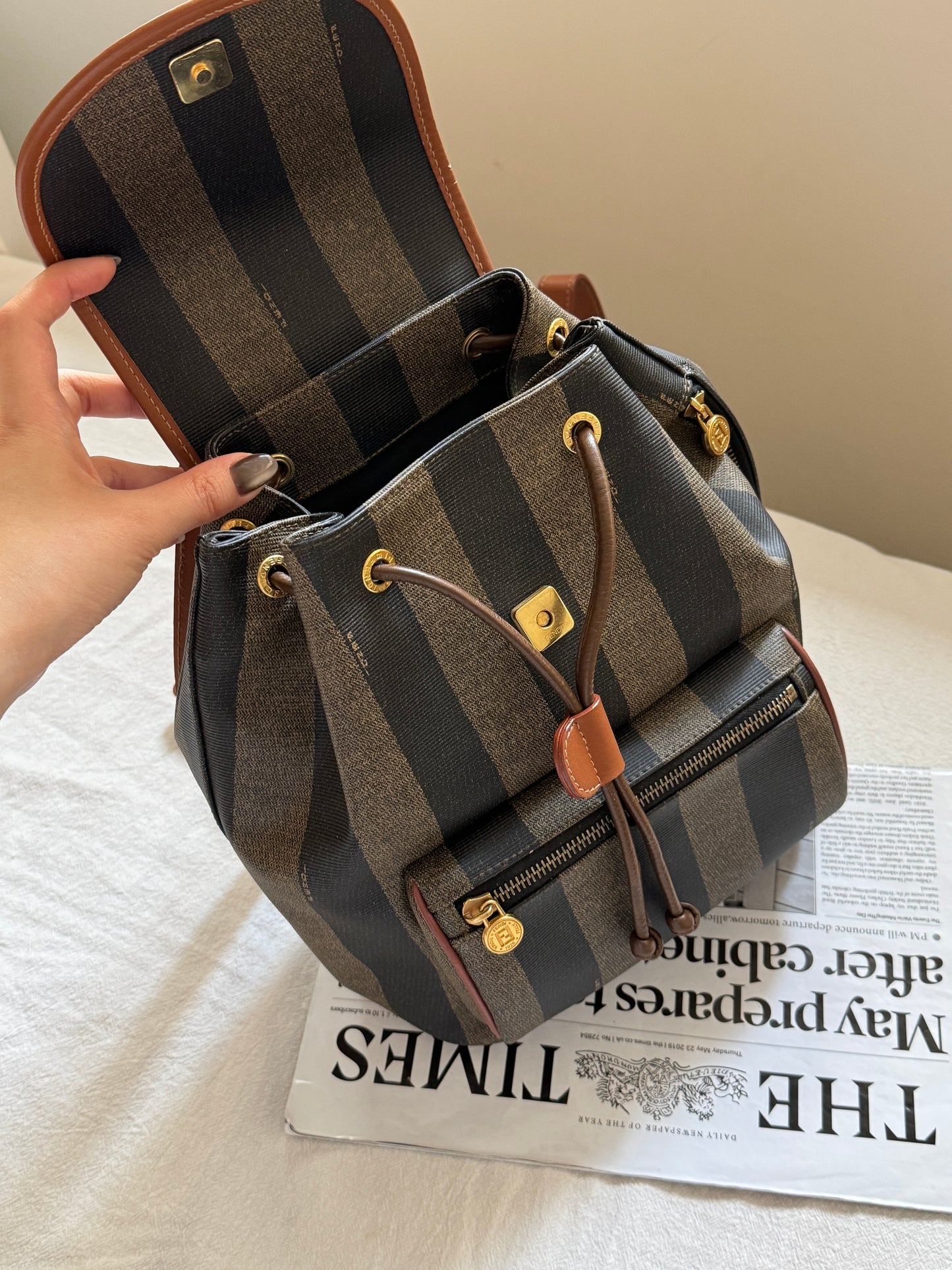 Vintage Fendi pequin small backpack🧸