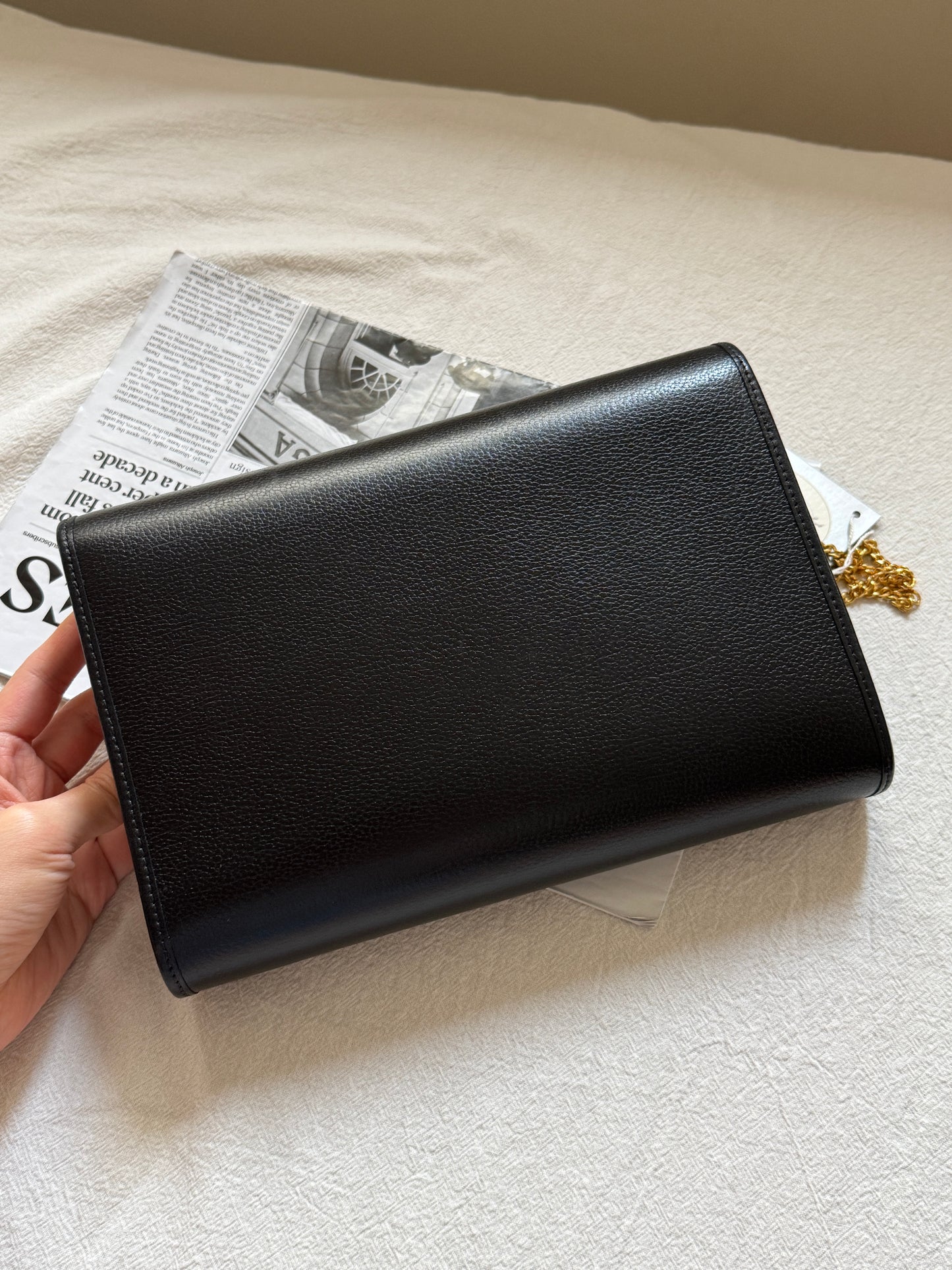 Vintage Dior 黑金牛皮envelope bag🖤