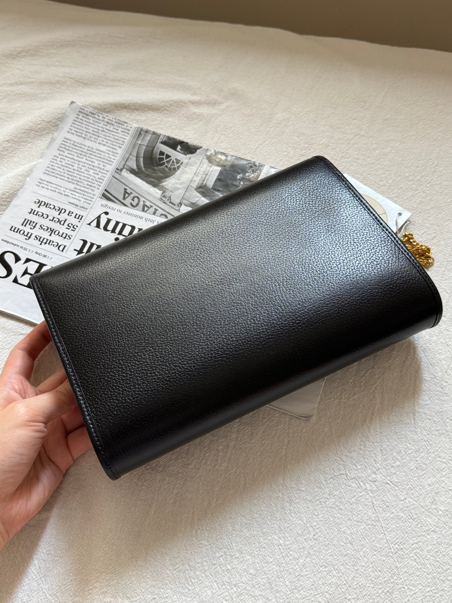 Vintage Dior 黑金牛皮envelope bag🖤