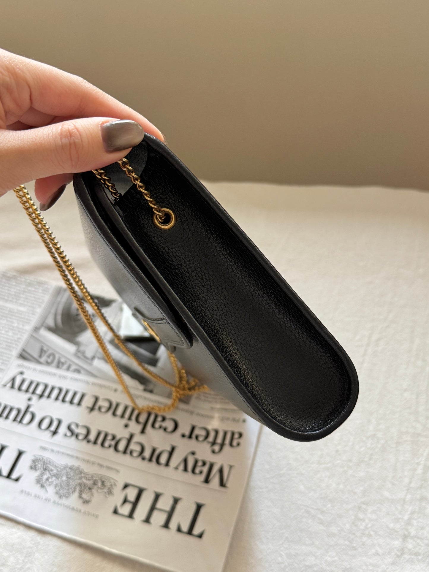Vintage Dior 黑金牛皮envelope bag🖤