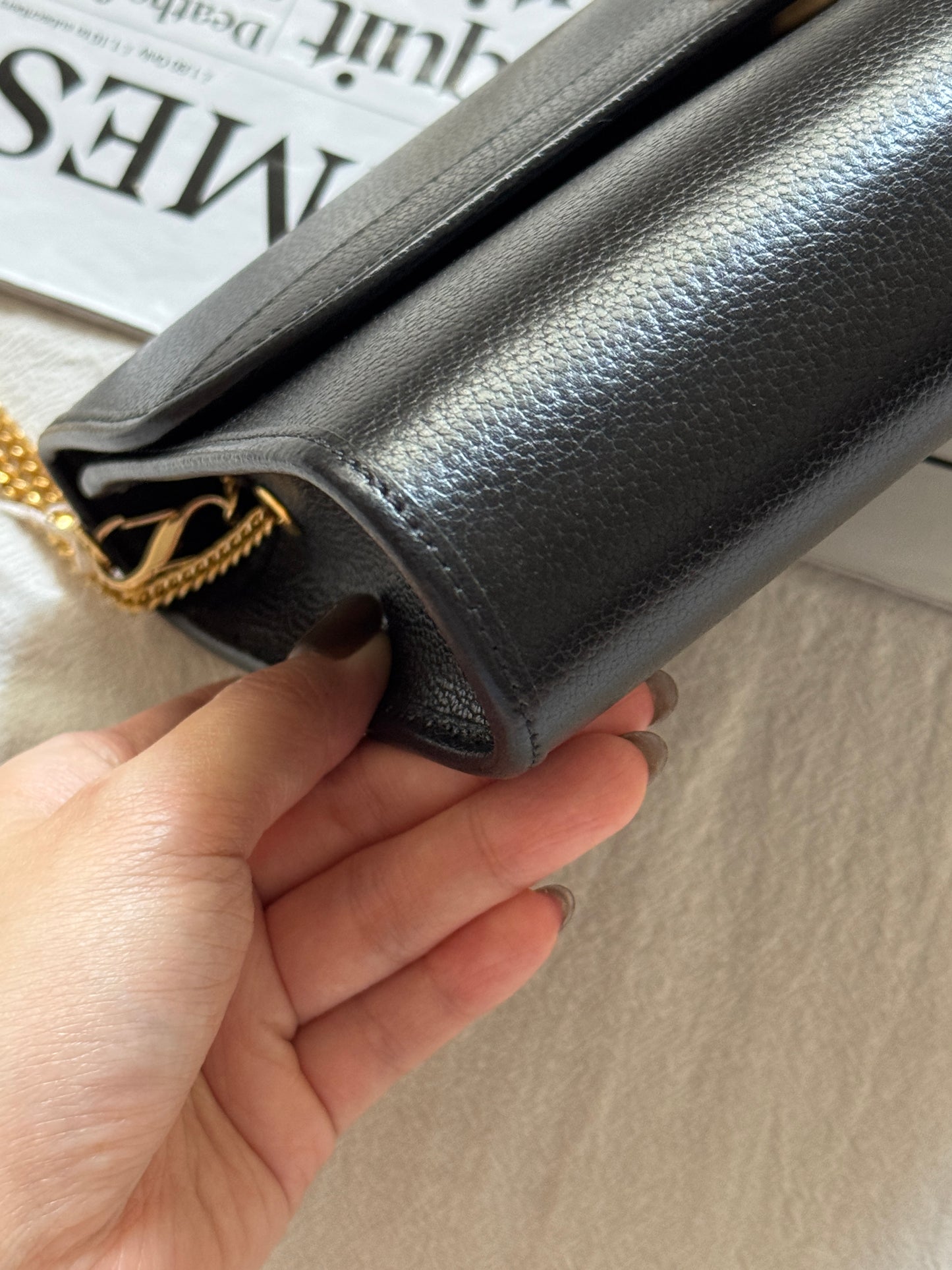 Vintage Dior 黑金牛皮envelope bag🖤