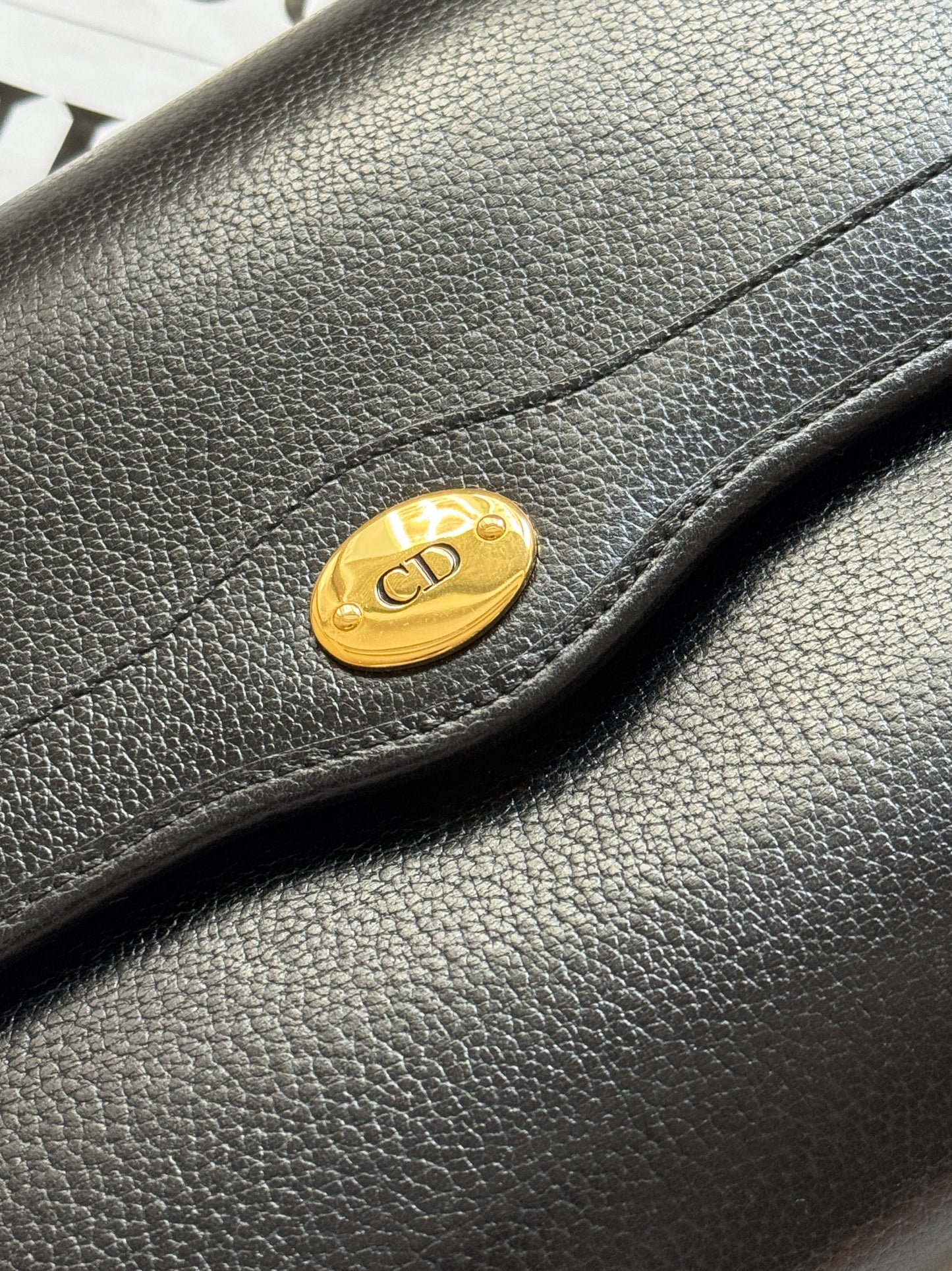 Vintage Dior 黑金牛皮envelope bag🖤