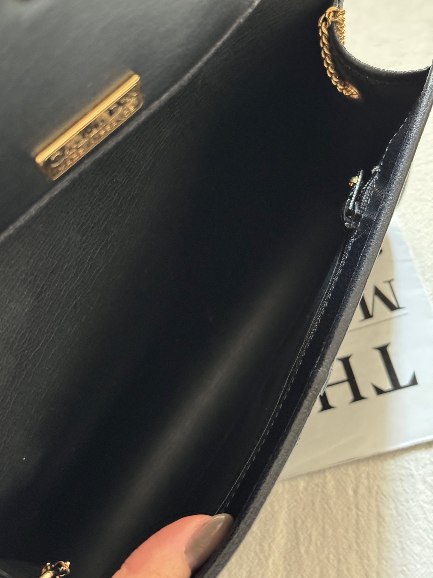 Vintage Dior 黑金牛皮envelope bag🖤