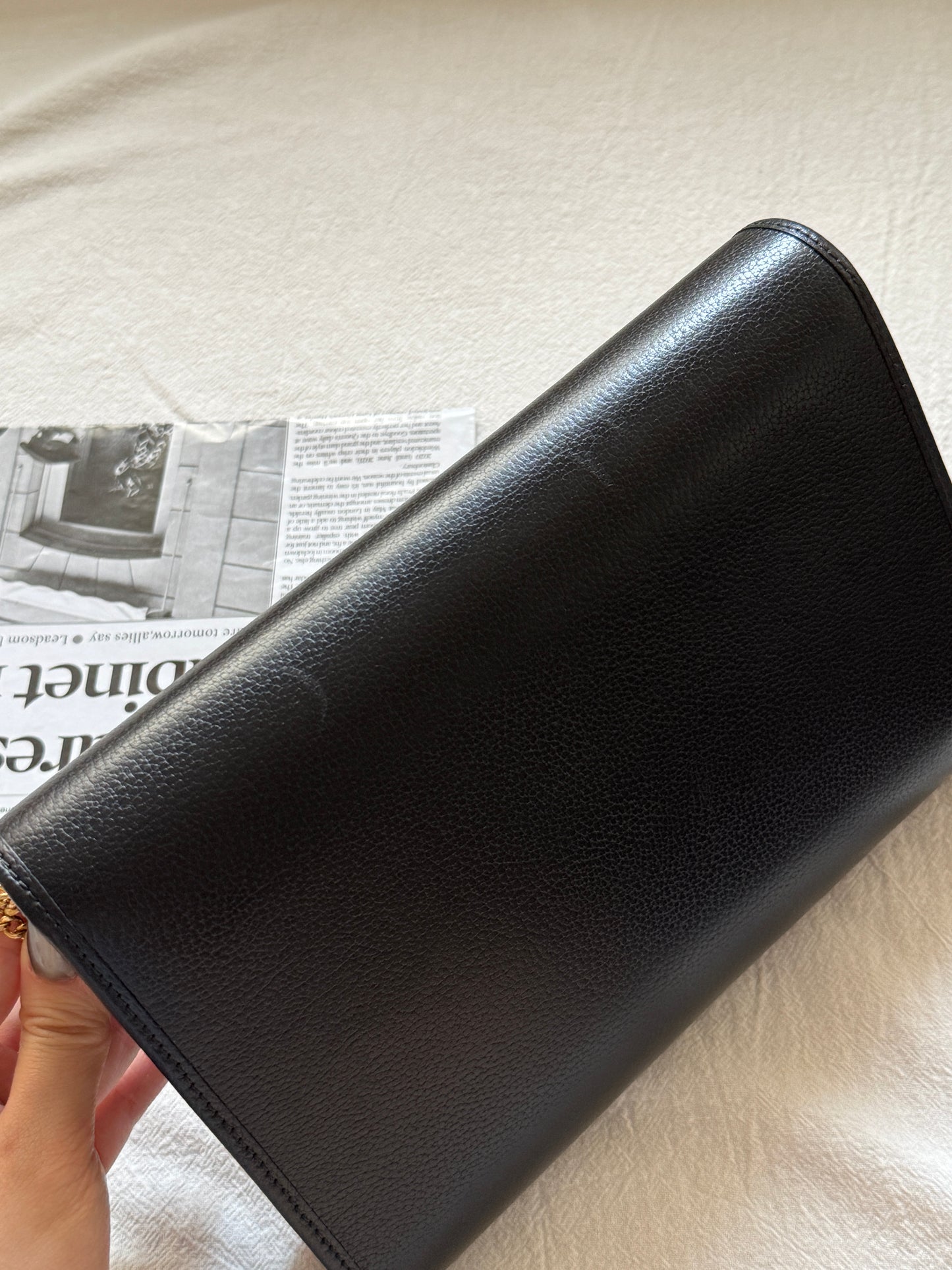 Vintage Dior 黑金牛皮envelope bag🖤