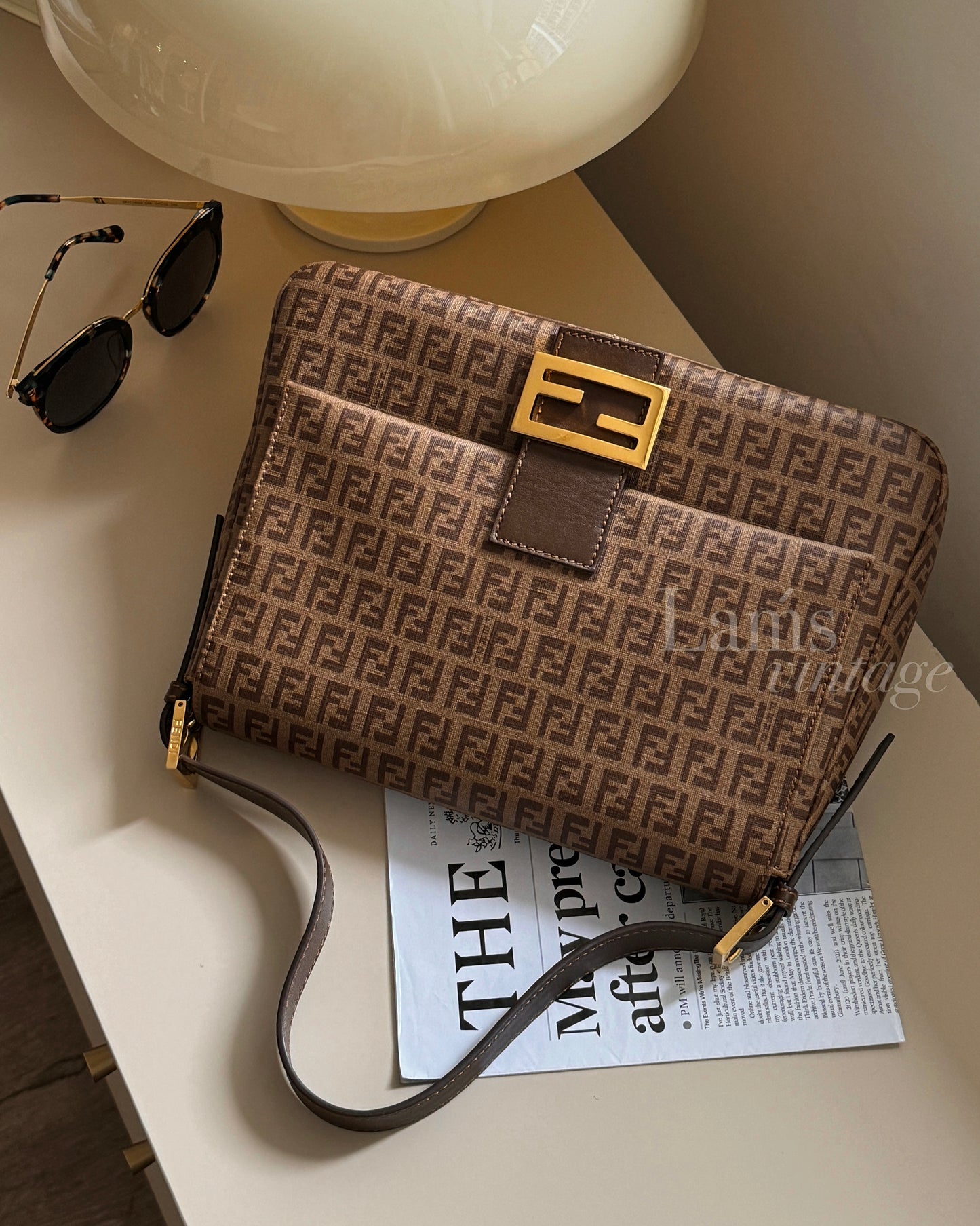 罕有!Vintage Fendi 金扣teddy mama baguette 🥖