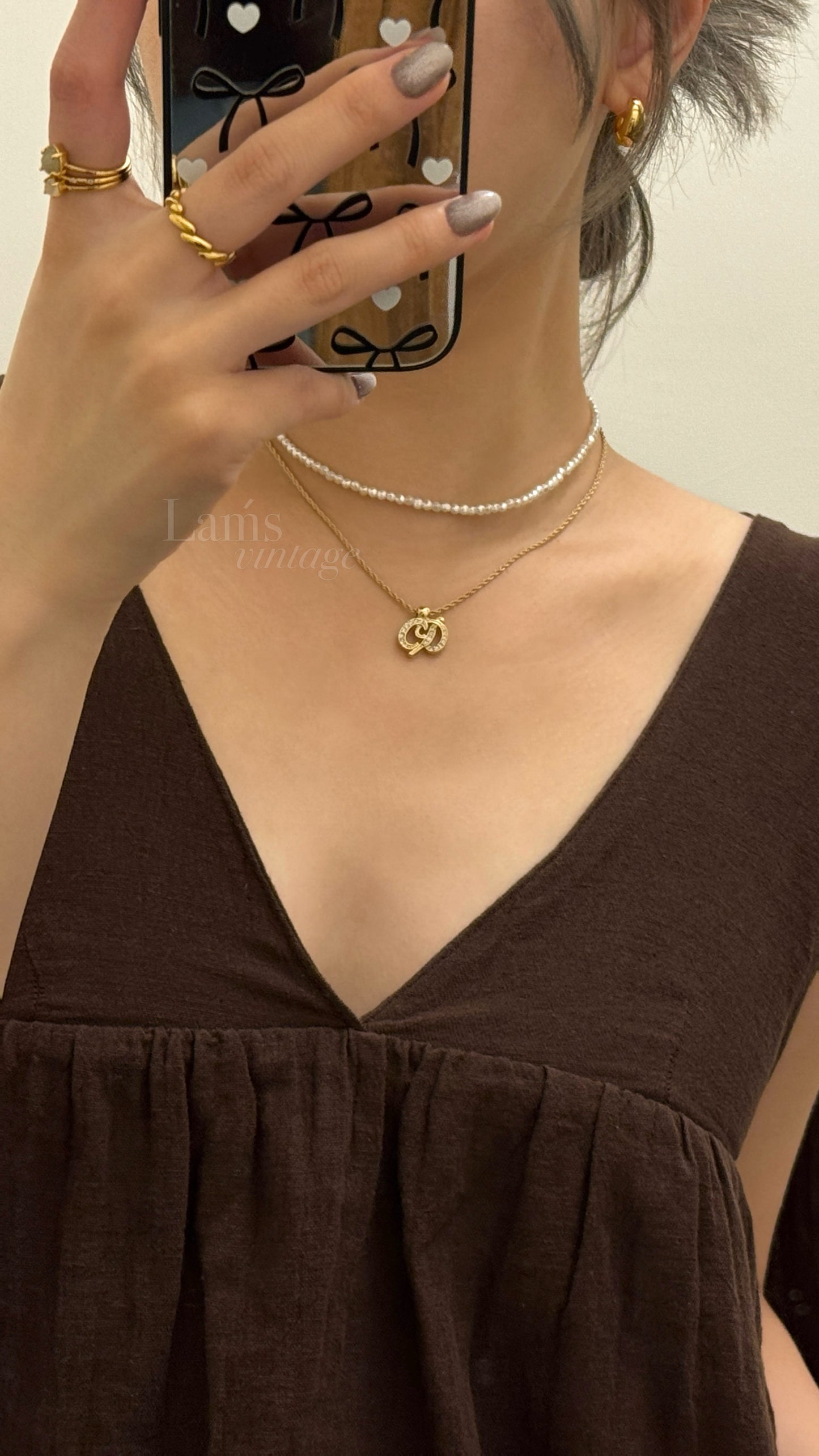 Vintage Dior CD necklace✨