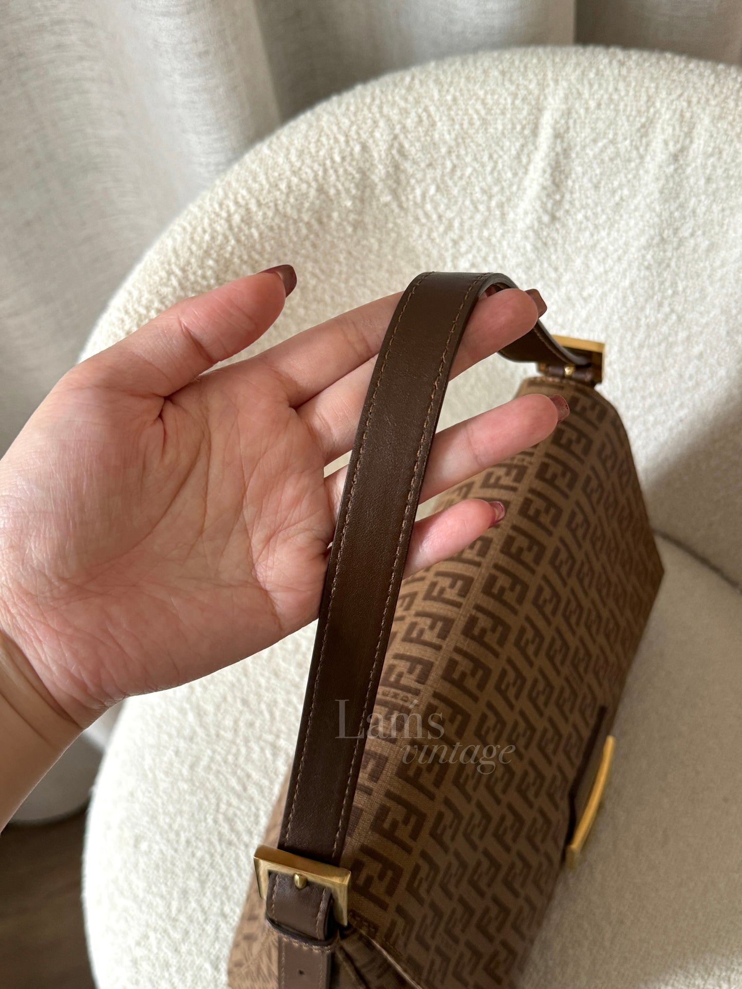 罕有!Vintage Fendi 金扣teddy mama baguette 🥖