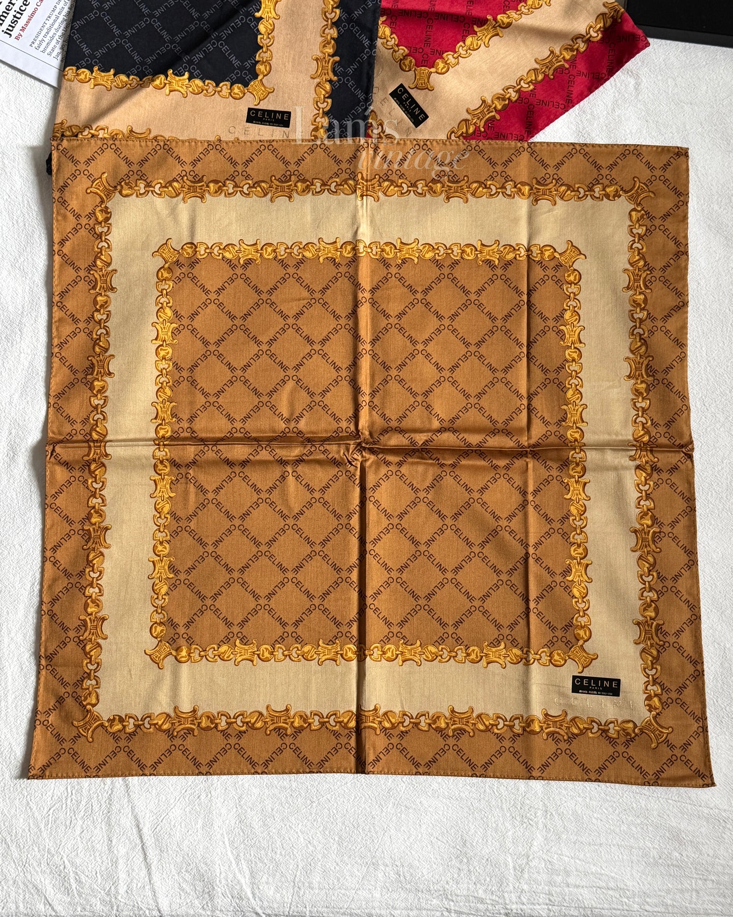 Vintage Celine scarfs gift box set of 3