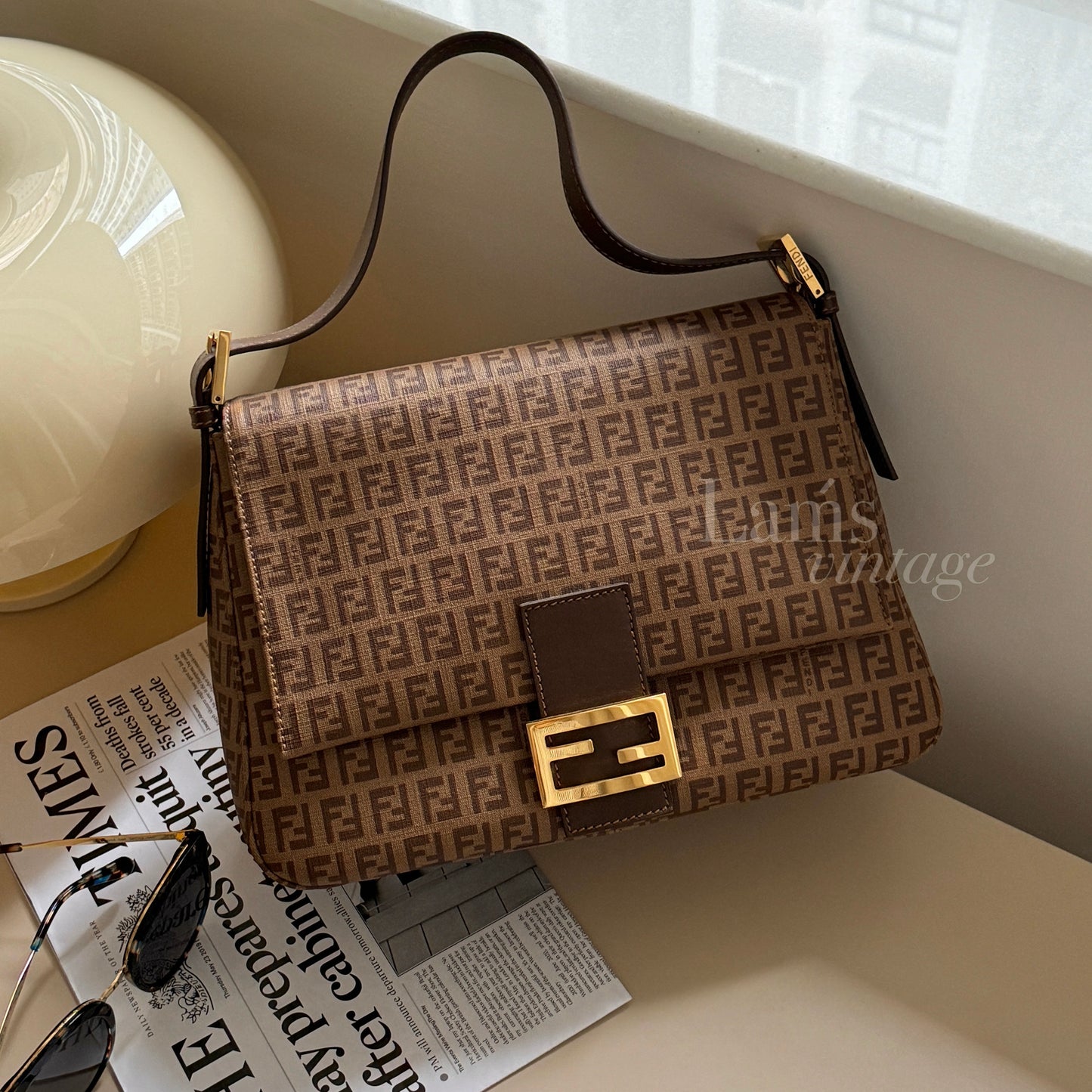 罕有!Vintage Fendi 金扣teddy mama baguette 🥖