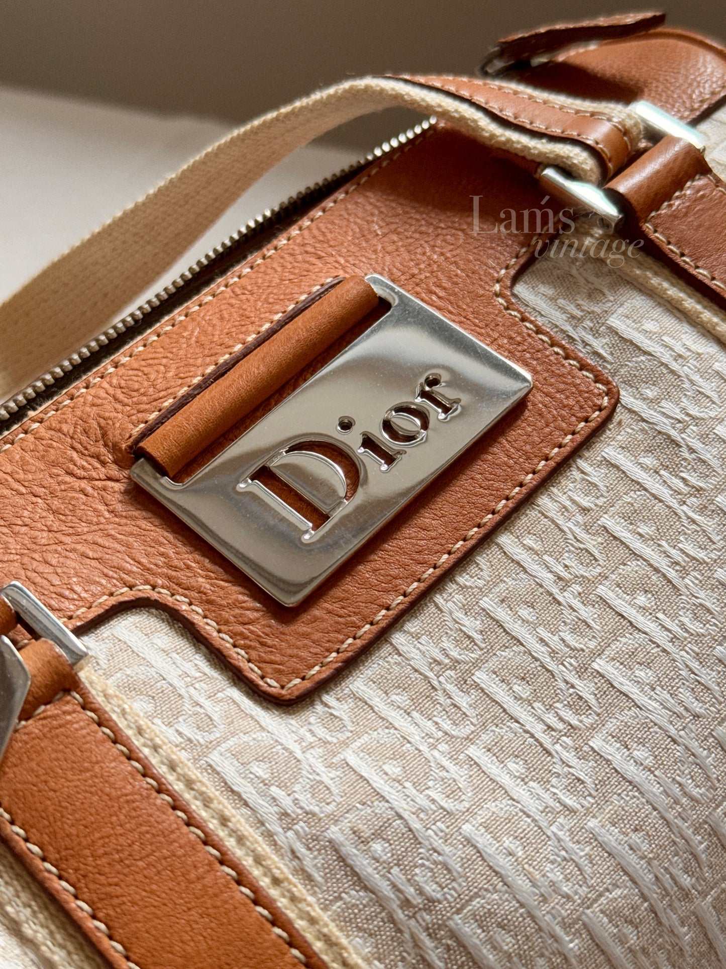 Rare! Vintage Dior 白花monogram boston bag🍂