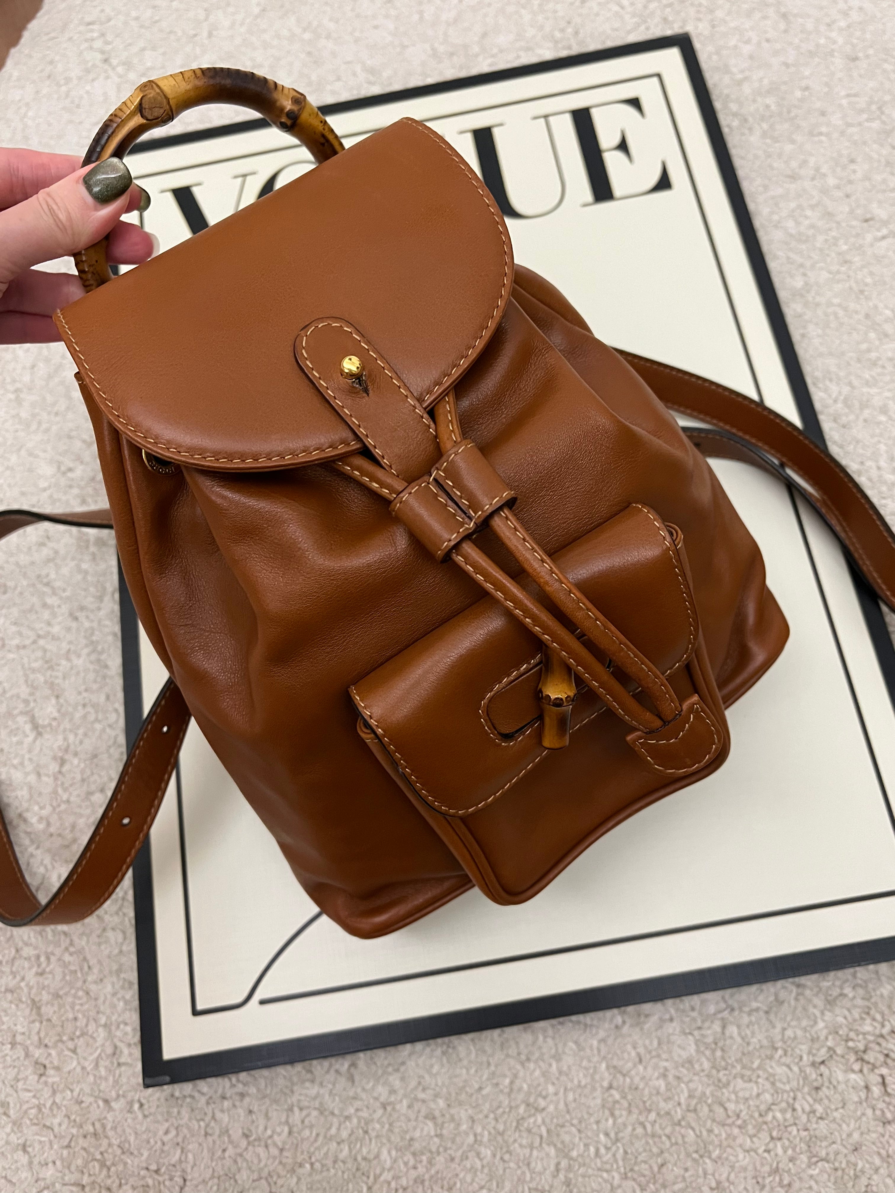 Gucci bamboo cheap mini backpack