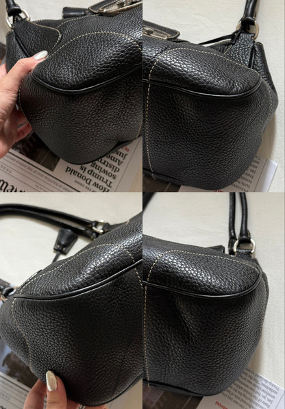 Vintage Prada 黑銀機車hobo bag🏍️