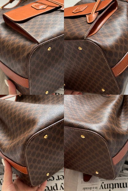 Vintage Celine macadam翻蓋老花水桶包🧺