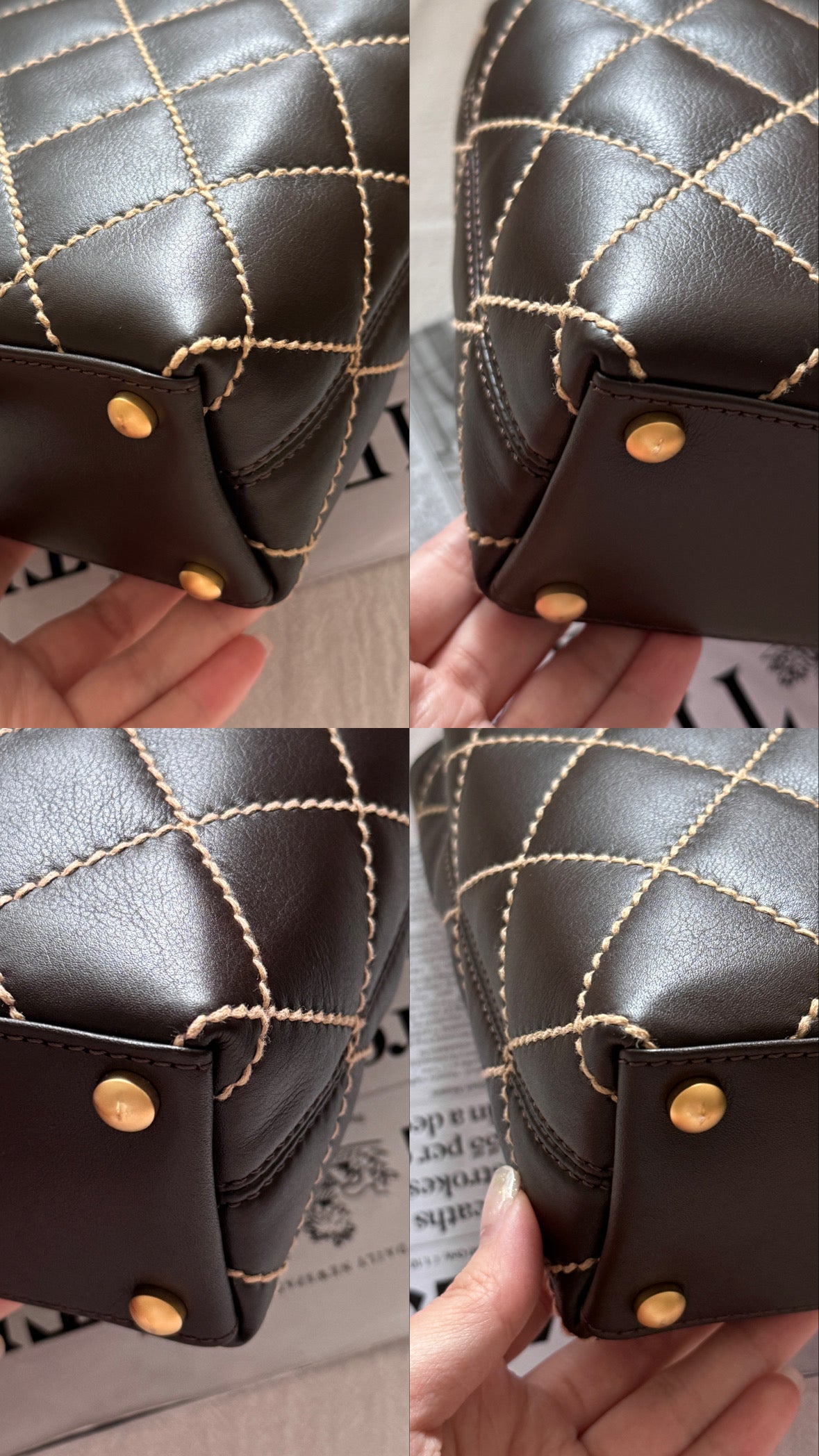 Vintage Chanel chocolate vivian tote🍫