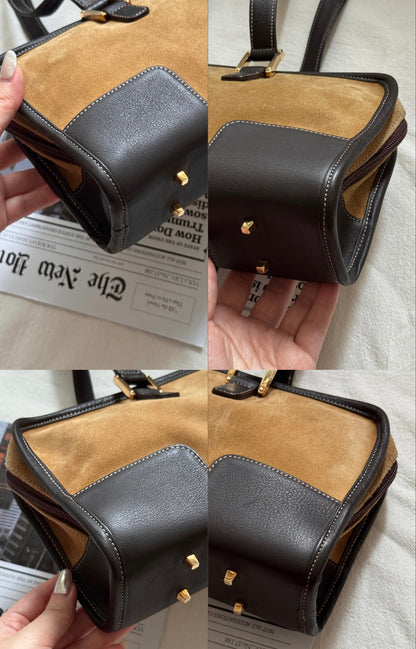 Vintage Loewe suede east west bag🍪