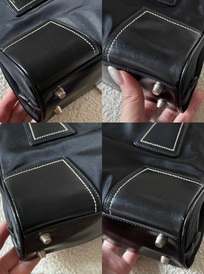 Vintage Prada nylon leather shoulder bag