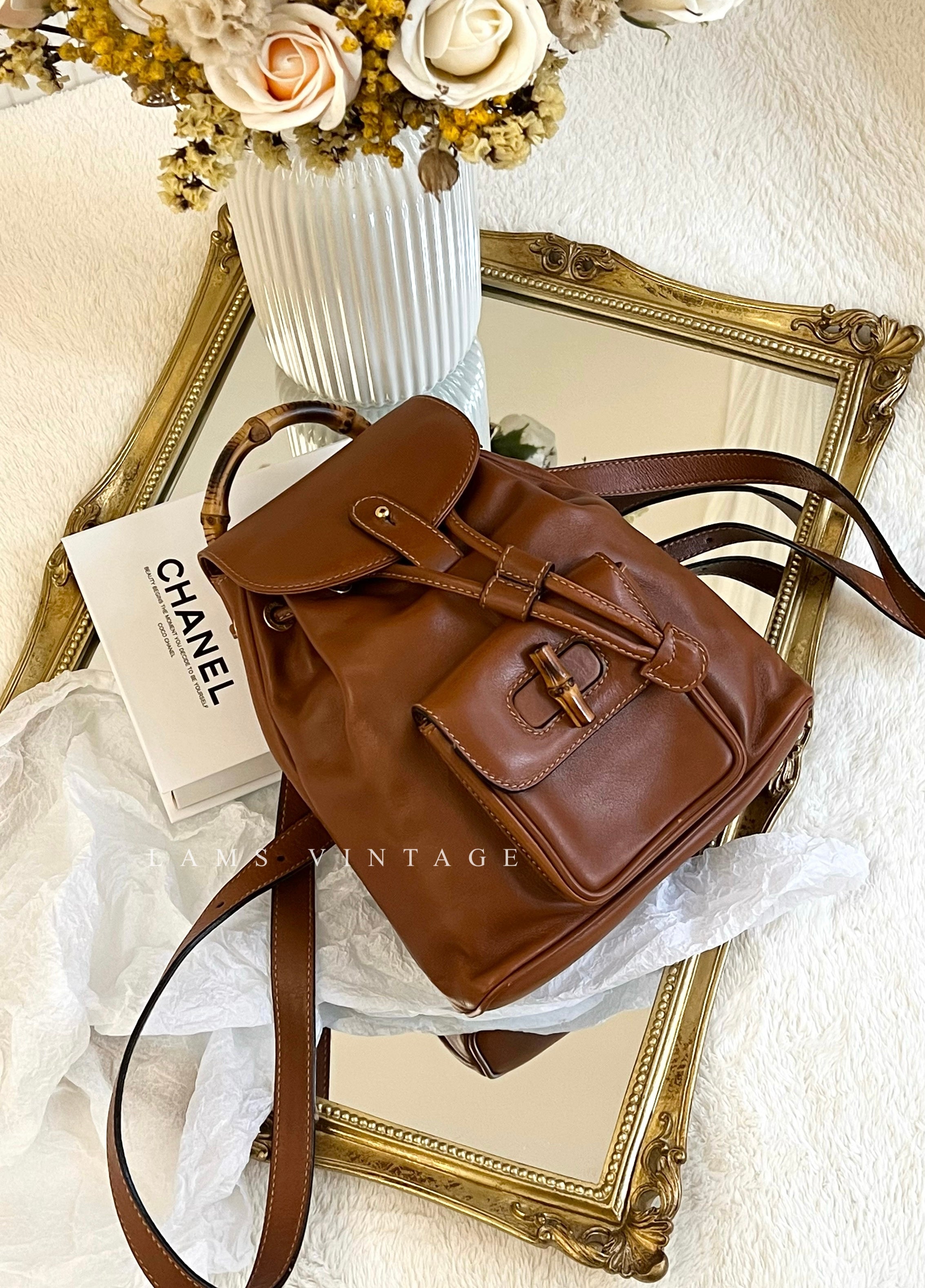 Gucci bamboo store mini backpack