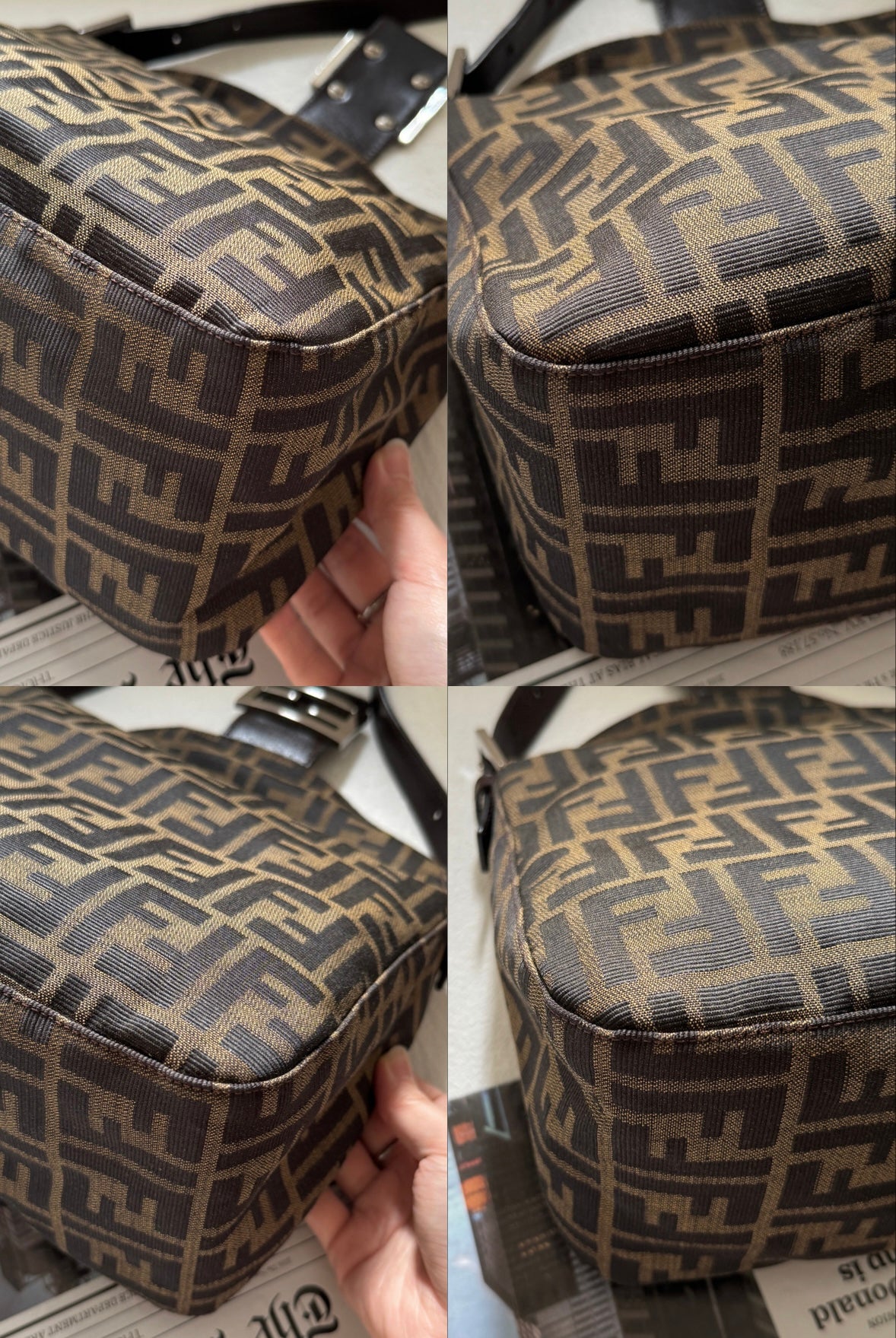 Vintage Fendi 老花銀扣square baguette 🍞
