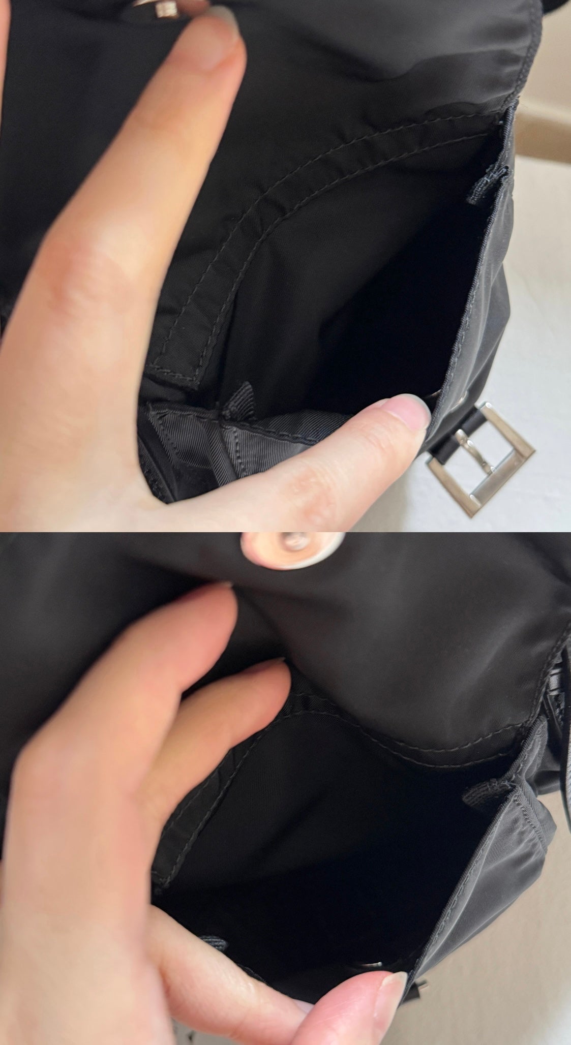 Vintage Prada double pocket backpack🪐