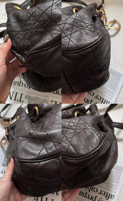 Vintage Dior 小羊皮cannage shoulder bag 35