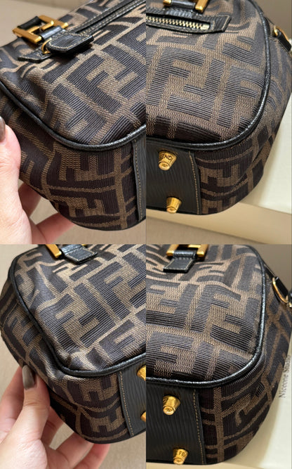 Vintage Fendi FF金扣老花2way bag🍂