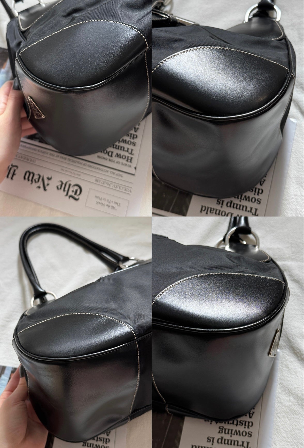 Vintage Prada 機車 buckle hobo bag🏍️