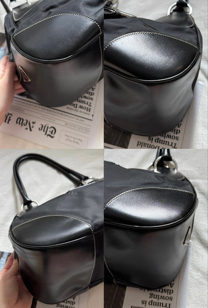 Vintage Prada 機車 buckle hobo bag🏍️