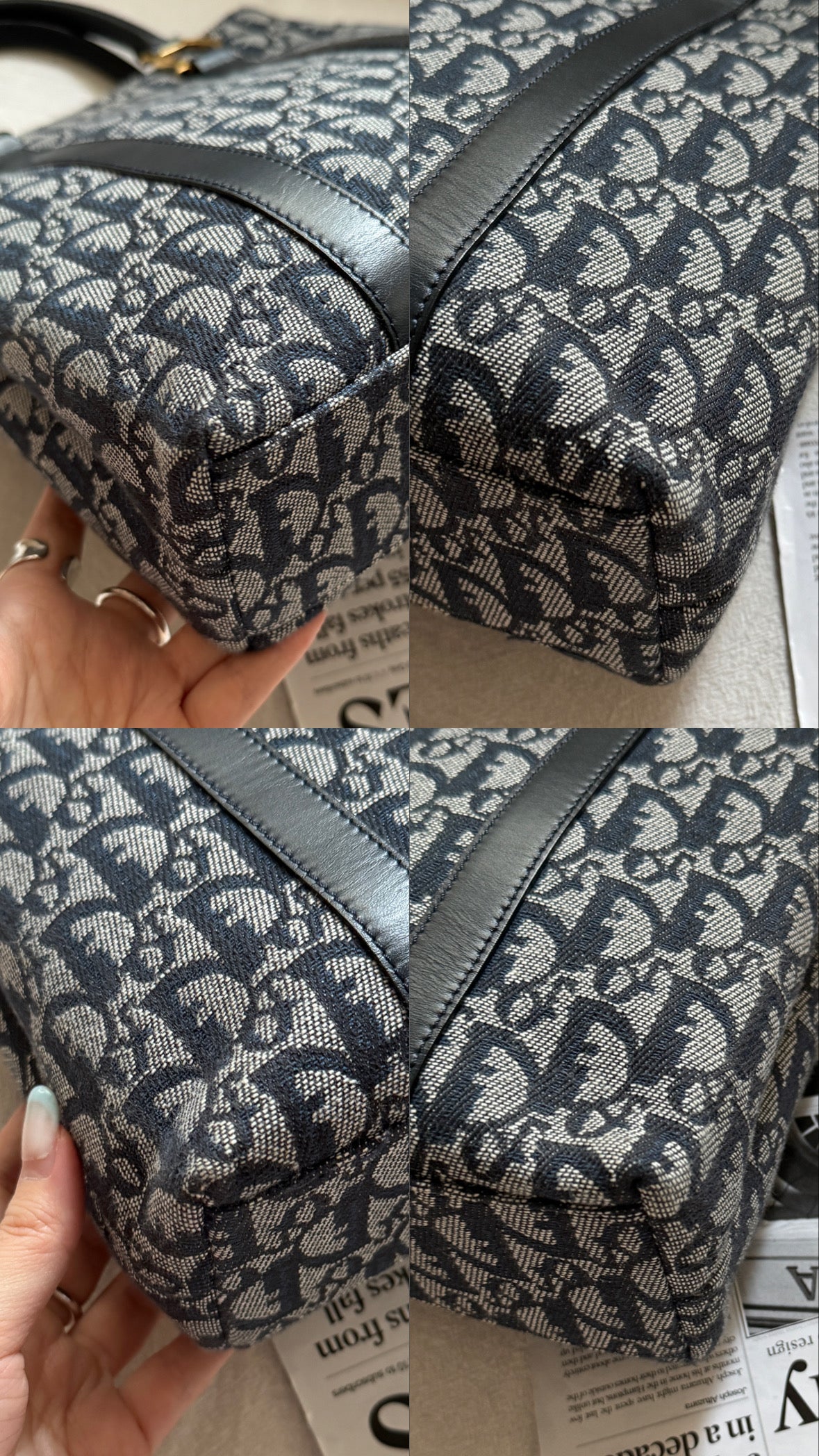 Vintage Dior dark navy trotter tote ⚓️