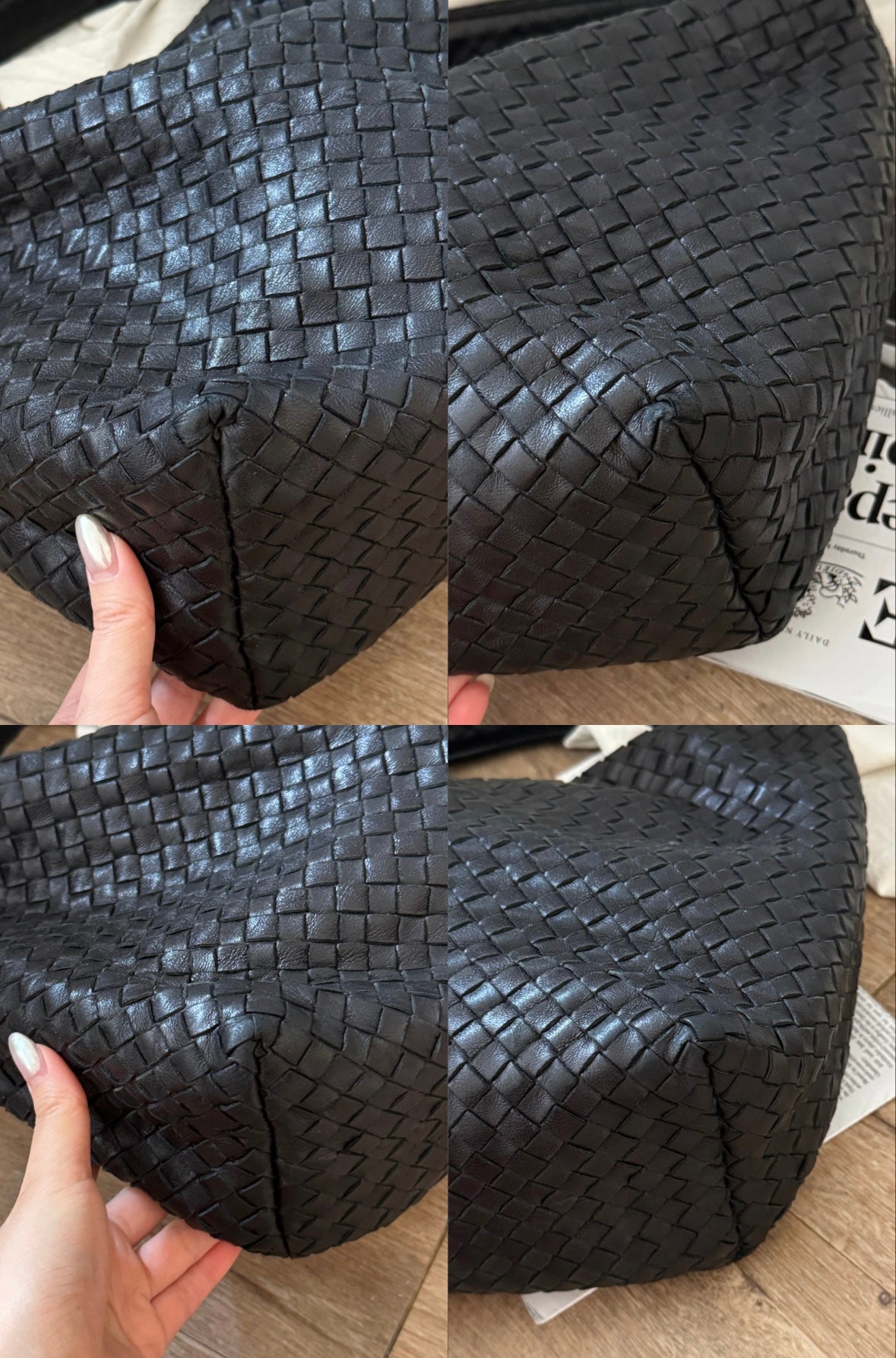 Vintage Bottega Veneta 黑金大hobo bag🎩