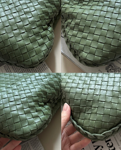 Vintage Bottega Veneta intrecciato olive hobo🍸