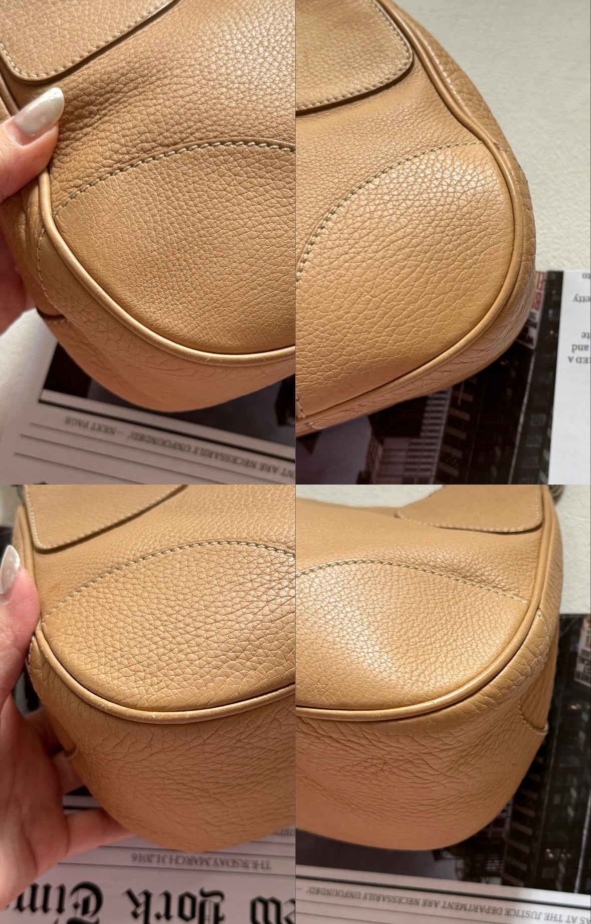 Vintage Prada beige leather hobo bag🌙