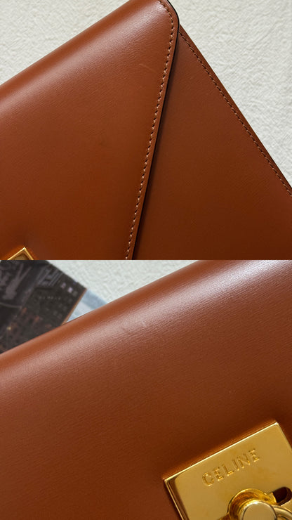Vintage Celine leather envelope 2-way