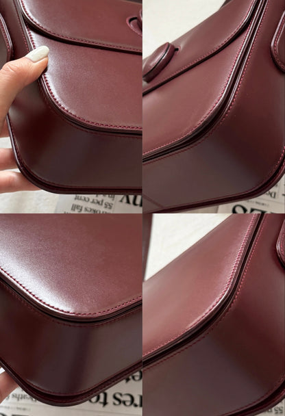 Vintage Cartier波爾多紅 turnlock box bag🍷