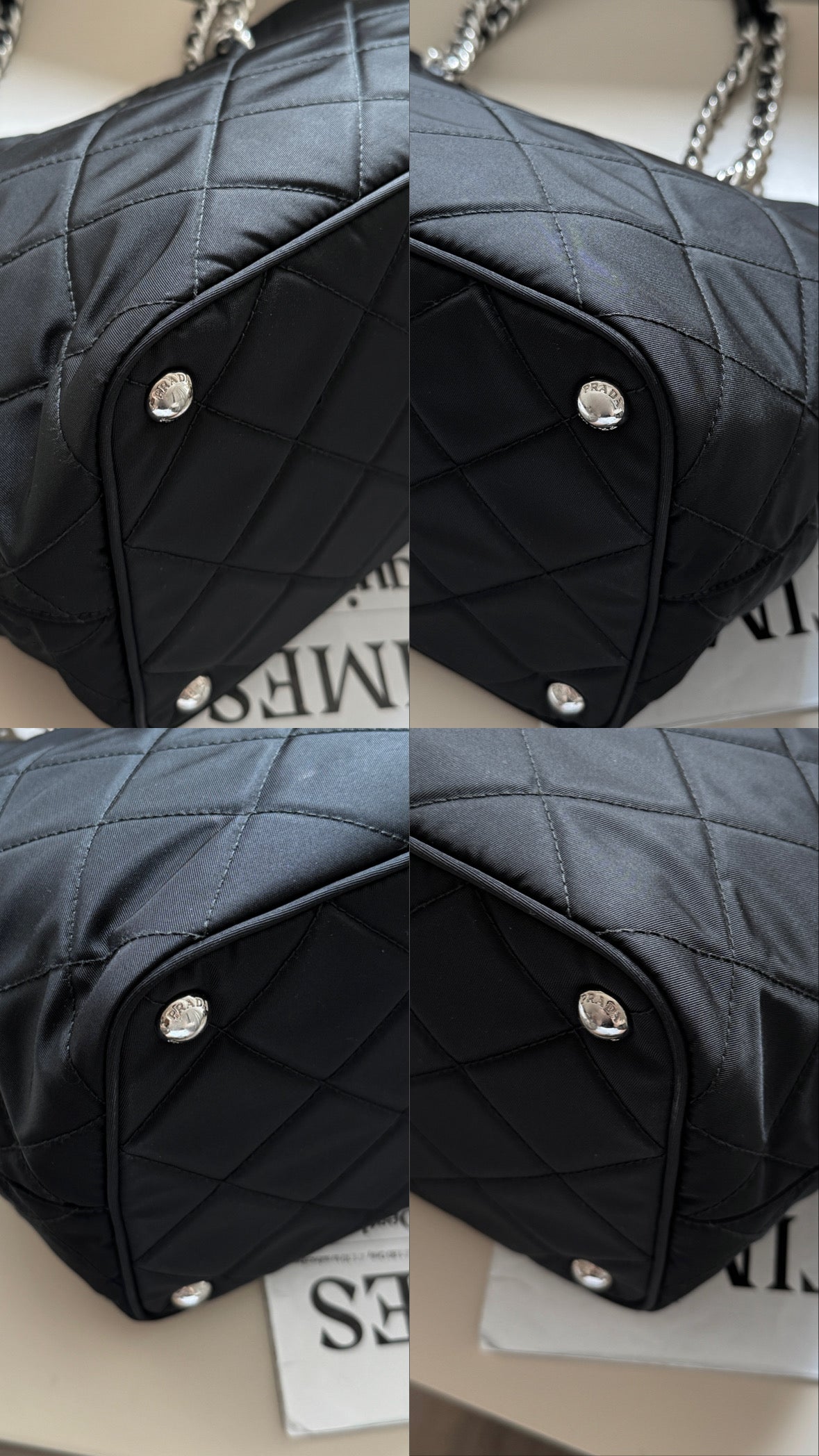 Vintage Prada nylon chain tote⛓️