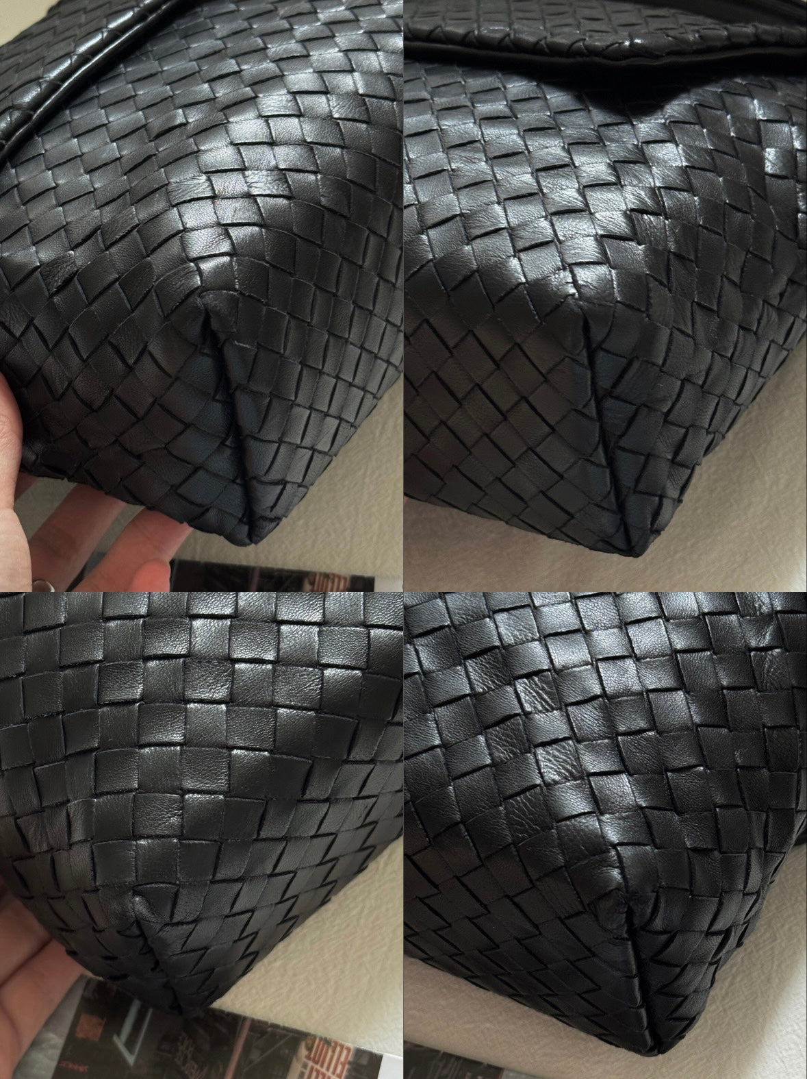 Vintage Bottega Veneta flap hobo bag