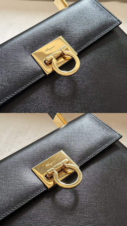 Vintage Salvatore Ferragamo黑金博物館包🪐
