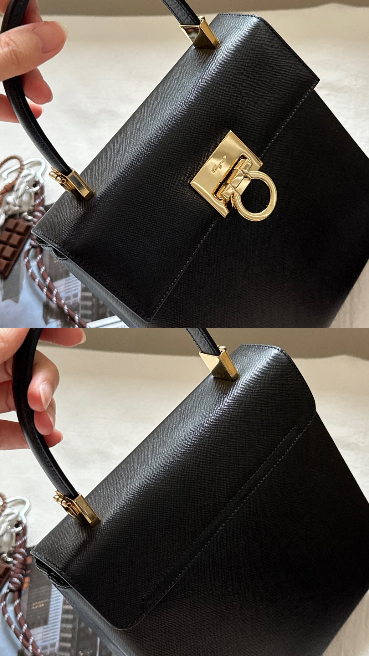 Vintage Salvatore Ferragamo黑金博物館包🪐