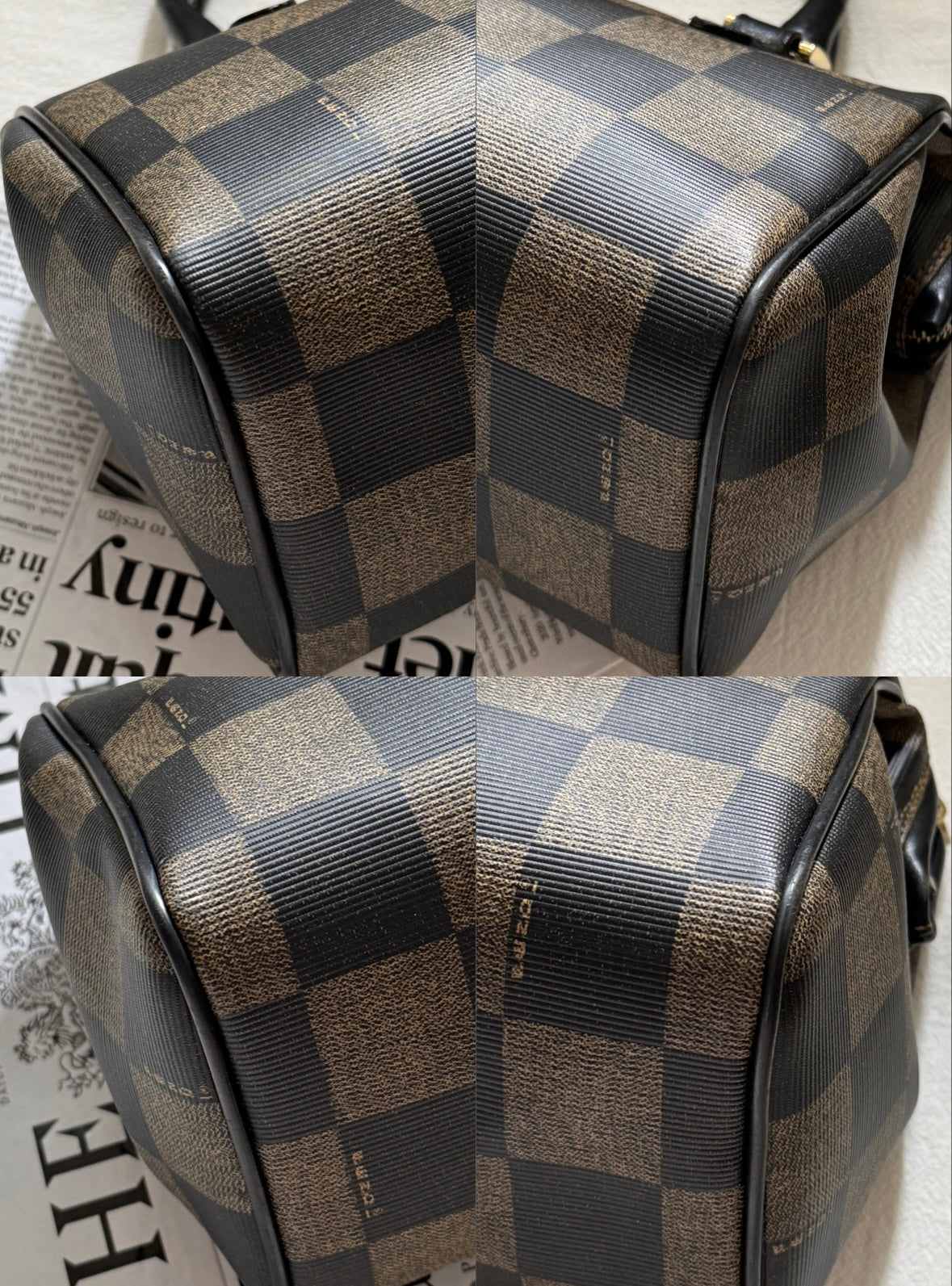 Vintave Fendi 棋盤格boston♟️