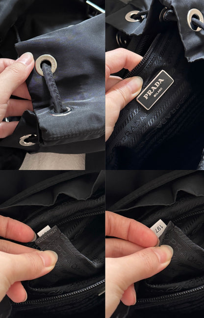 Vintage Prada double pocket backpack🪐