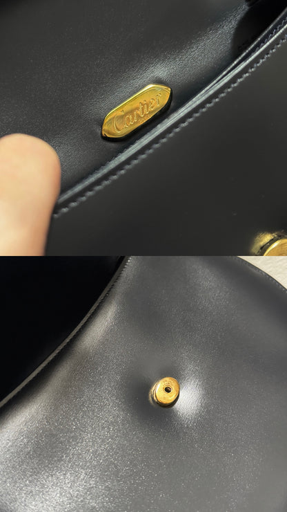 Vintage Cartier leather 2-way bag