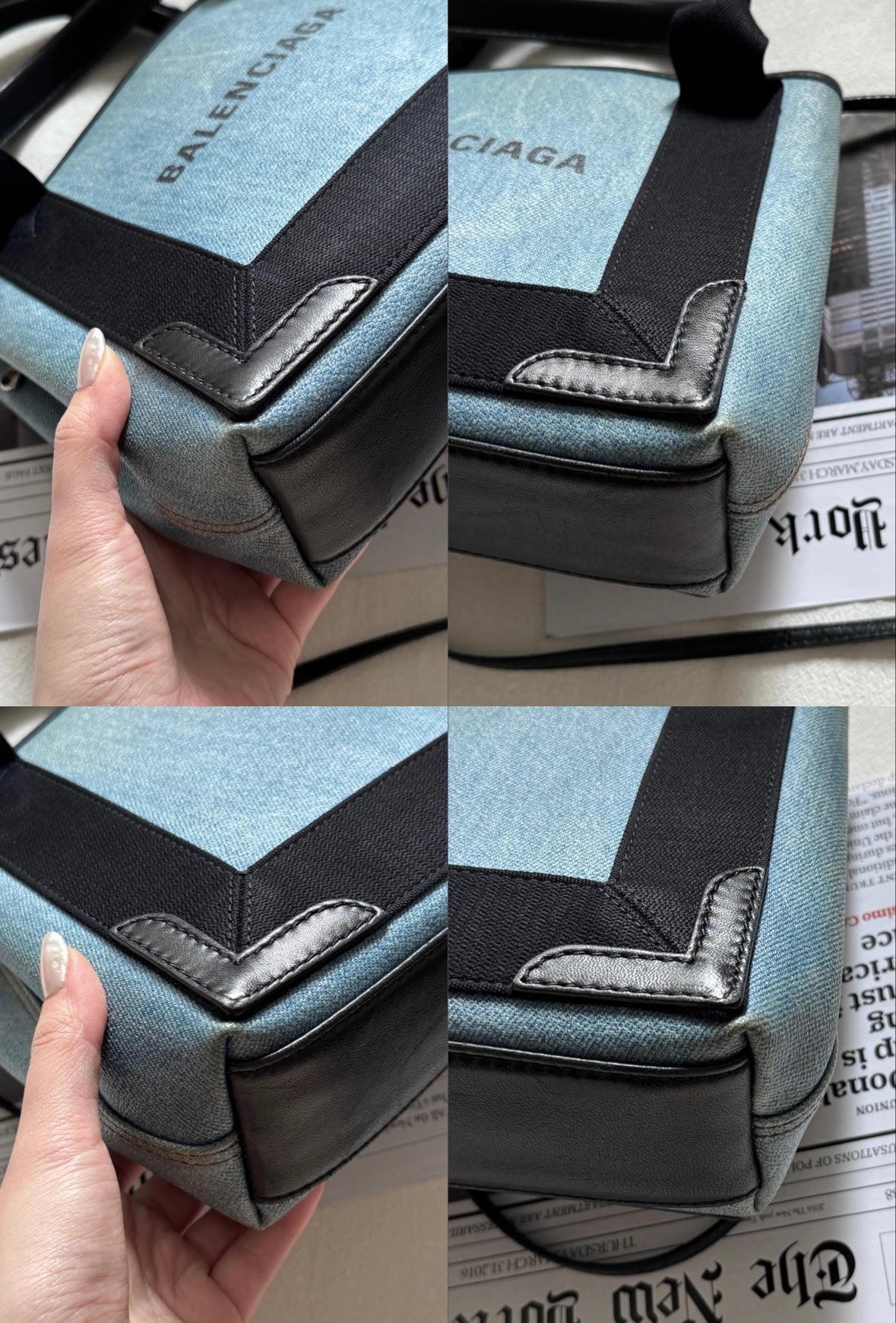 Pre-owned Balenciaga XS cabas denim