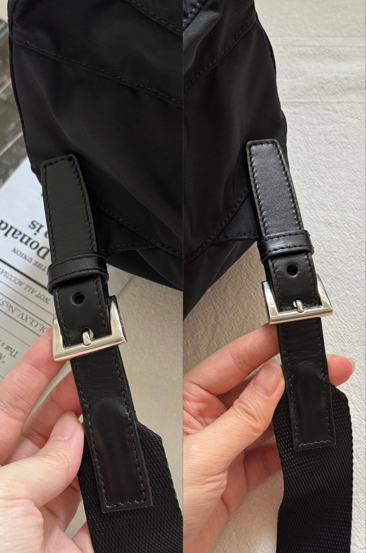 Vintage Prada double pocket backpack🪐