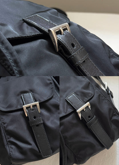 Vintage Prada double pocket backpack🪐