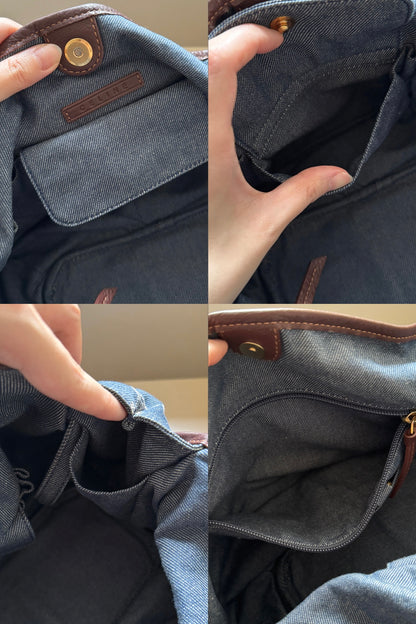 Vintage Celine denim macadam hobo📘