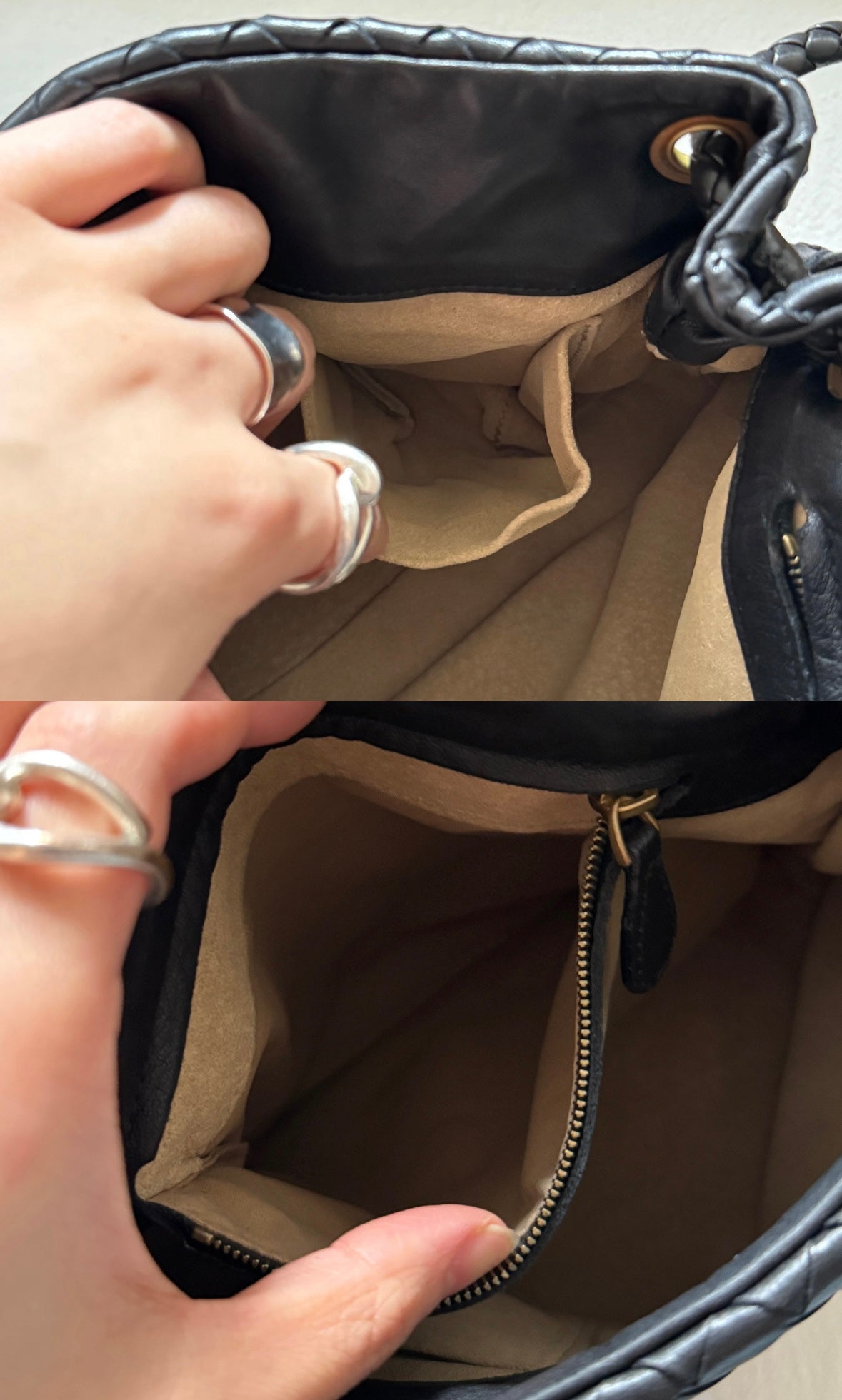 Vintage Bottega Veneta flap hobo bag
