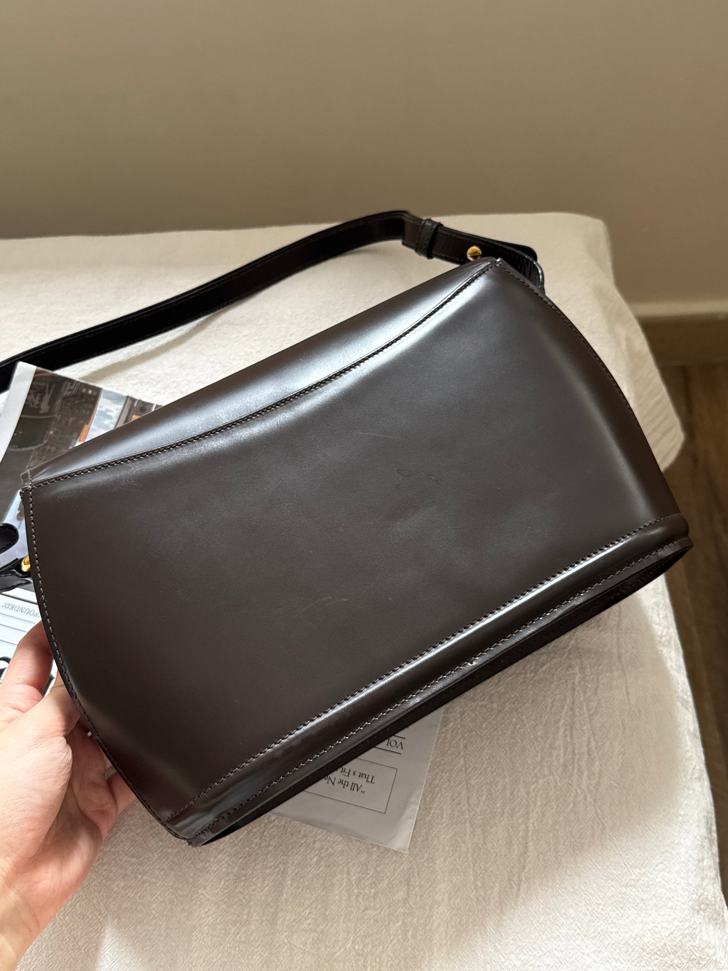 Vintage Bally 2-way leather bag🍩