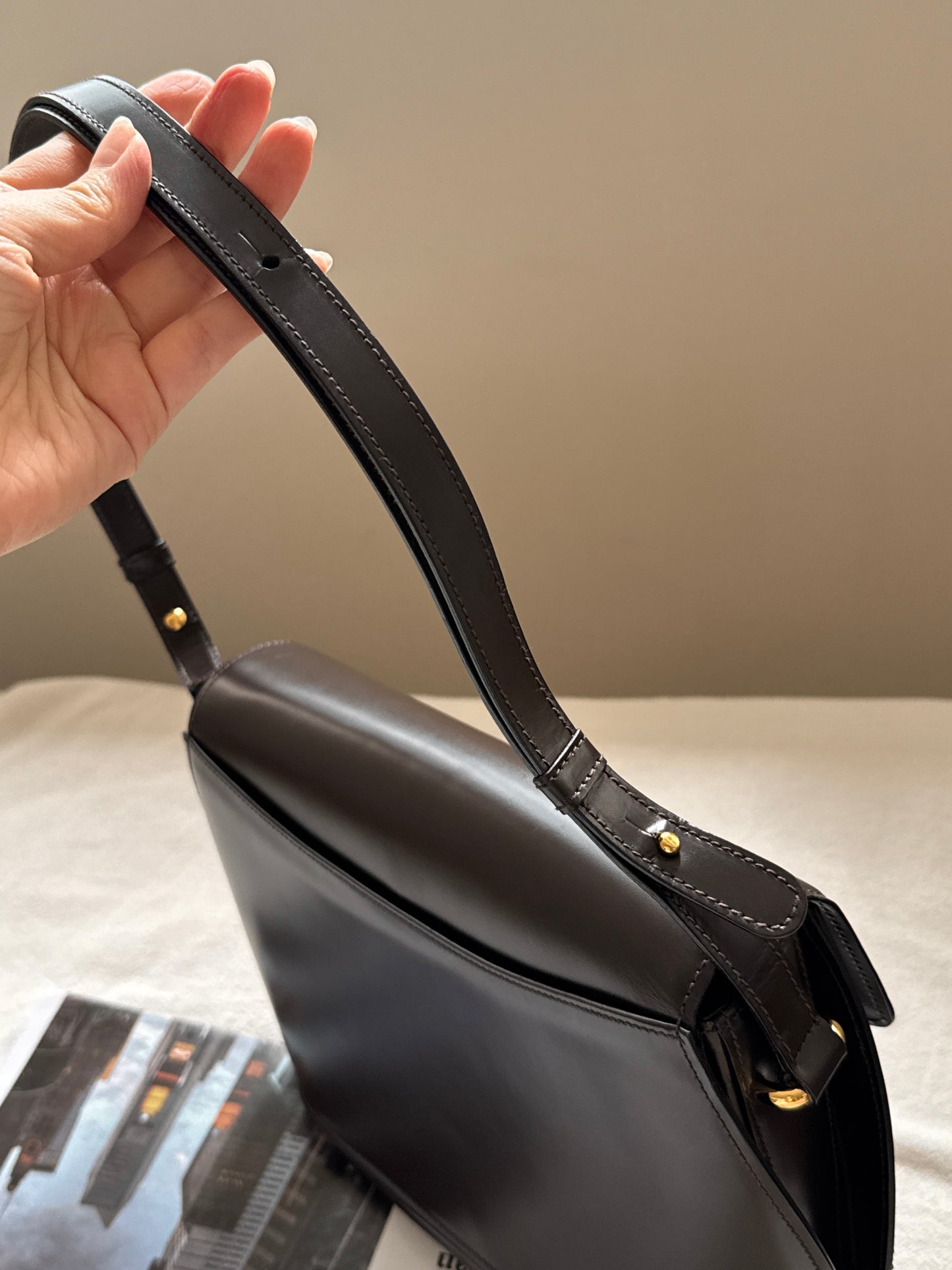 Vintage Bally 2-way leather bag🍩